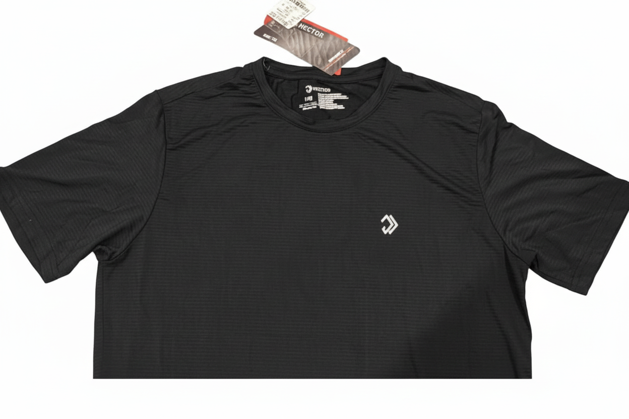 Black t-shirt with background removed