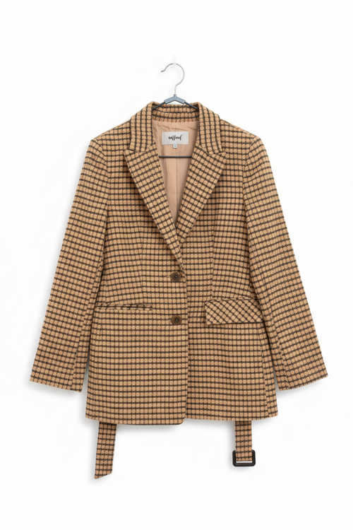 Houndstooth Check Blazer - Clean Background