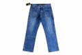 Medium blue utility denim jeans with background removed